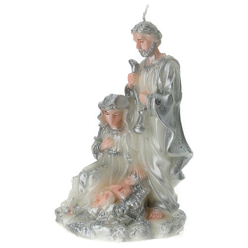 Holy Family candle with sheep 25x15x10 cm 2