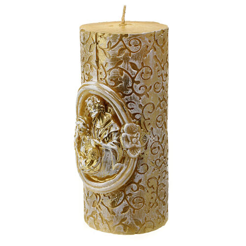 Candelotto dorato Natività decorazioni diametro 10 cm 3