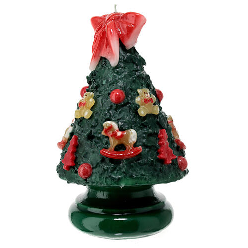 Christmas tree candle with teddy bears and rocking horses, 15 cm of diameter 3