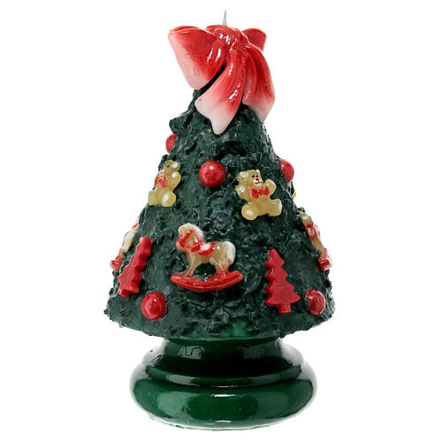 Christmas tree candle with teddy bears and rocking horses, 15 cm of diameter 4