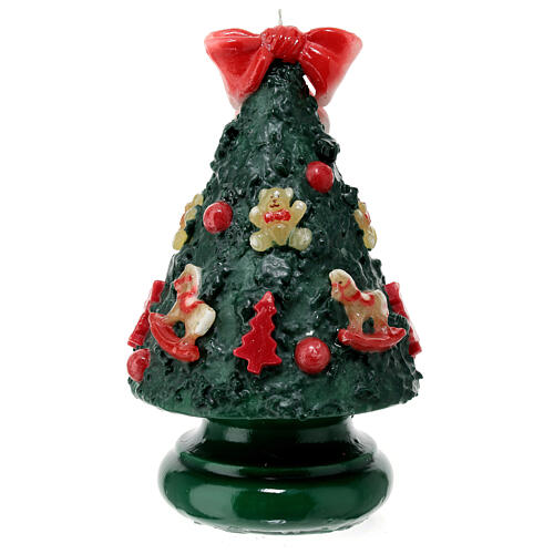 Christmas tree candle with teddy bears and rocking horses, 15 cm of diameter 5