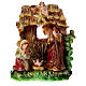 Candela capanna Natività 25x20x20 cm presepe 15 cm s1