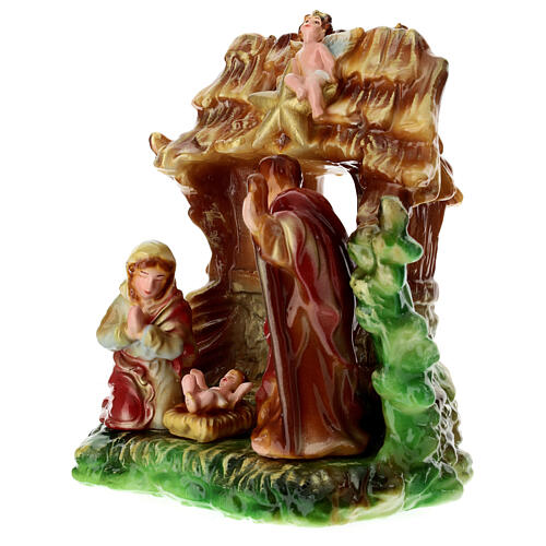 Candle nativity stable 25x20x20 cm 15 cm Holy Family 2