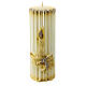 Striped golden candle with embossed decoration, 5 cm of diameter s1