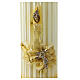 Candelotto rigato dorato candela fiocco d. 5 cm s2