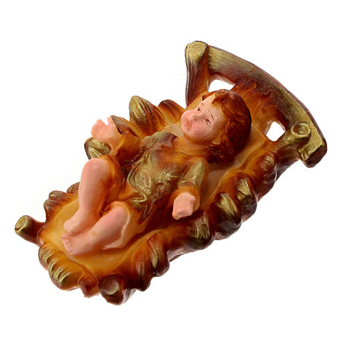 Bougie mangeoire paille Enfant Jésus 5x10x15 cm 4