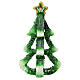 Vela árvore de Natal design com estrela e anjos diâmetro 20 cm s1