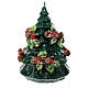 Candle of 15 cm of diameter, Christmas tree with holly on logs s1