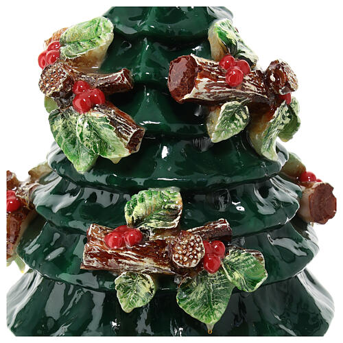 Christmas tree candle with trunks holly d. 15 cm 2