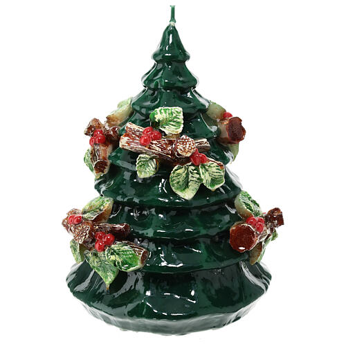 Christmas tree candle with trunks holly d. 15 cm 3