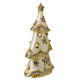 Bougie sapin de Noël doré avec étoiles et perles 30x15x10 cm s4