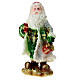Christmas candle, Santa with green jacket and presents, 30x20x10 cm s6