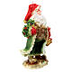 Candela Babbo Natale pacchetti mantello verde 30x20x10 cm s4