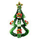 Design Christmas tree candle with star on the top and poinsettia flowers, 20 cm of diameter s5