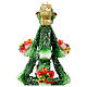 Candela abete design pacchetti fiocchi stella angioletti d. 20 cm s2