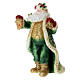 Christmas candle, Santa with bag of gifts and green suit 30x20x20 cm s2