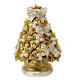 Golden Christmas tree candle holly pearls d. 20 cm s1