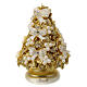 Golden Christmas tree candle holly pearls d. 20 cm s3