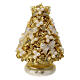 Golden Christmas tree candle holly pearls d. 20 cm s5