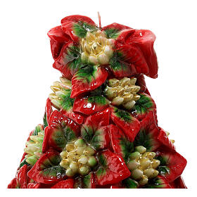 Christmas tree candle of poinsettia, 25 cm of diameter