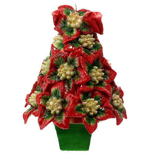 Christmas tree candle of poinsettia, 25 cm of diameter 1