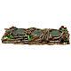 Rectangular centerpiece candle sticks pine cones 20x45x15 cm s8