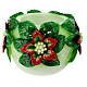 Candle in the shape of a candle holder with poinsettia, 30 cm of diameter s1