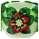 Candle in the shape of a candle holder with poinsettia, 30 cm of diameter s2