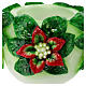 Świeca miseczka dekorowana kwiaty gwiazdy betlejemskie, śr. 30 cm s2