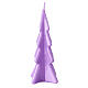 Christmas tree-shaped candle, lilac, Oslo model, 6 in s2