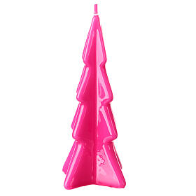Lackkerze in Baumform, Modell Oslo, pinkfarben, 16 cm