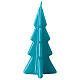 Bougie turquoise de Noël sapin Oslo 16 cm s1