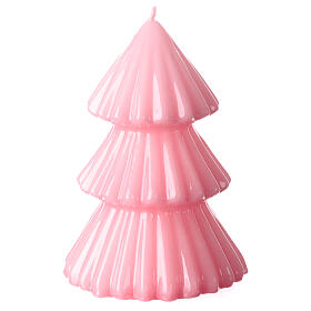 Tokyo Christmas candle, pale pink Christmas tree, 7 in
