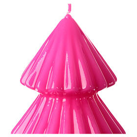 Tokyo candle, fuchsia Christmas tree, 7 in