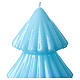 Decorative candle, light blue Tokyo Christmas tree, 7 in s2