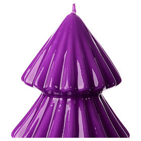 Purple Christmas tree-shaped candle, Tokyo, 7 in