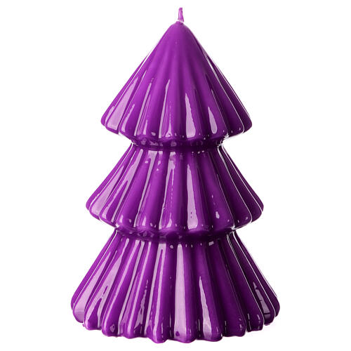 Bougie Noël Tokyo violette 18 cm cire 1
