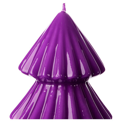 Bougie Noël Tokyo violette 18 cm cire 2