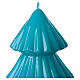 Christmas tree-shaped candle, turquoise Tokyo model, 7 in s2