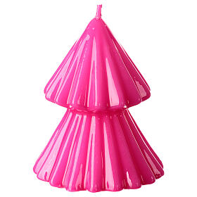 Christmas tree candle in Tokyo fuchsia h 12 cm