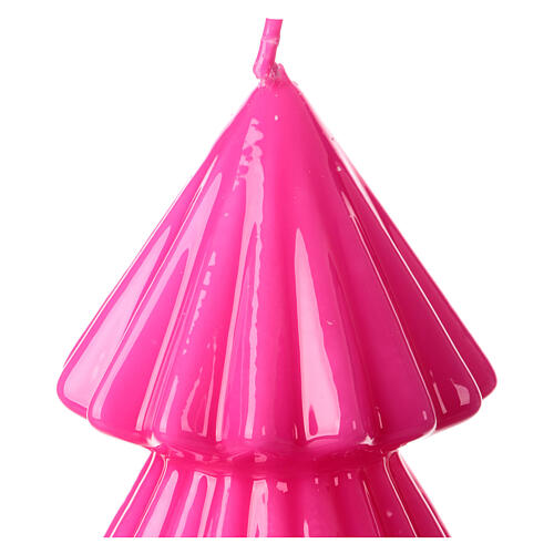 Christmas tree candle in Tokyo fuchsia h 12 cm 2