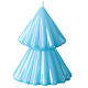 Tokyo candle, light blue Christmas tree h 5 in s1