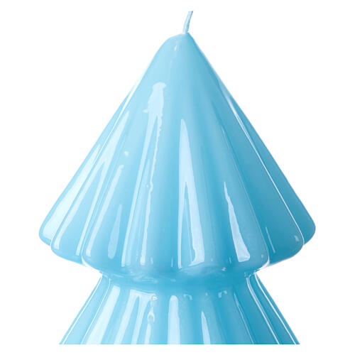 Candela natalizia Tokyo albero celeste 12 cm 2
