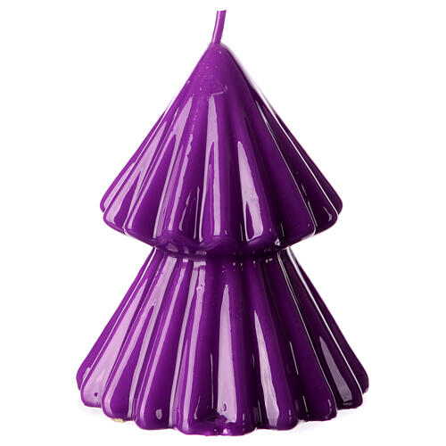 Christmas candle, Tokyo model, purple tree, h 5 in 1