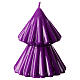 Purple Tokyo tree Christmas candle 12 cm s1