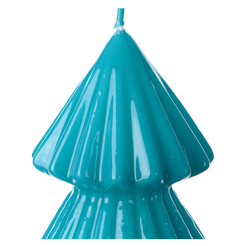 Candela albero Natale Tokyo turchese 12 cm 2