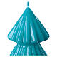Turquoise Tokyo Christmas tree candle 12 cm s2