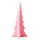 Christmas candle, Oslo tree, pink wax, 8 in s1