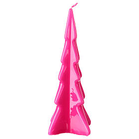 Lackkerze in Baumform, Modell Oslo, pinkfarben, 20 cm