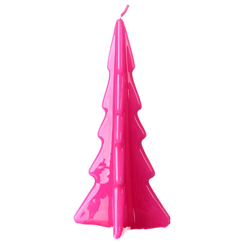Świeczka na Boże Narodzenie, drzewo Oslo, fuksja, 20 cm 1
